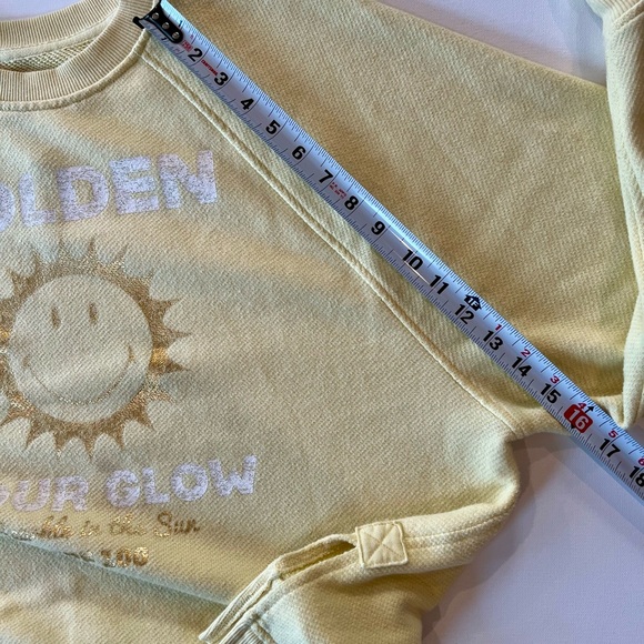 aerie Oversized Cotton Ribbed Sweater Sun Yellow Golden Glow Small - Picture 9 of 13